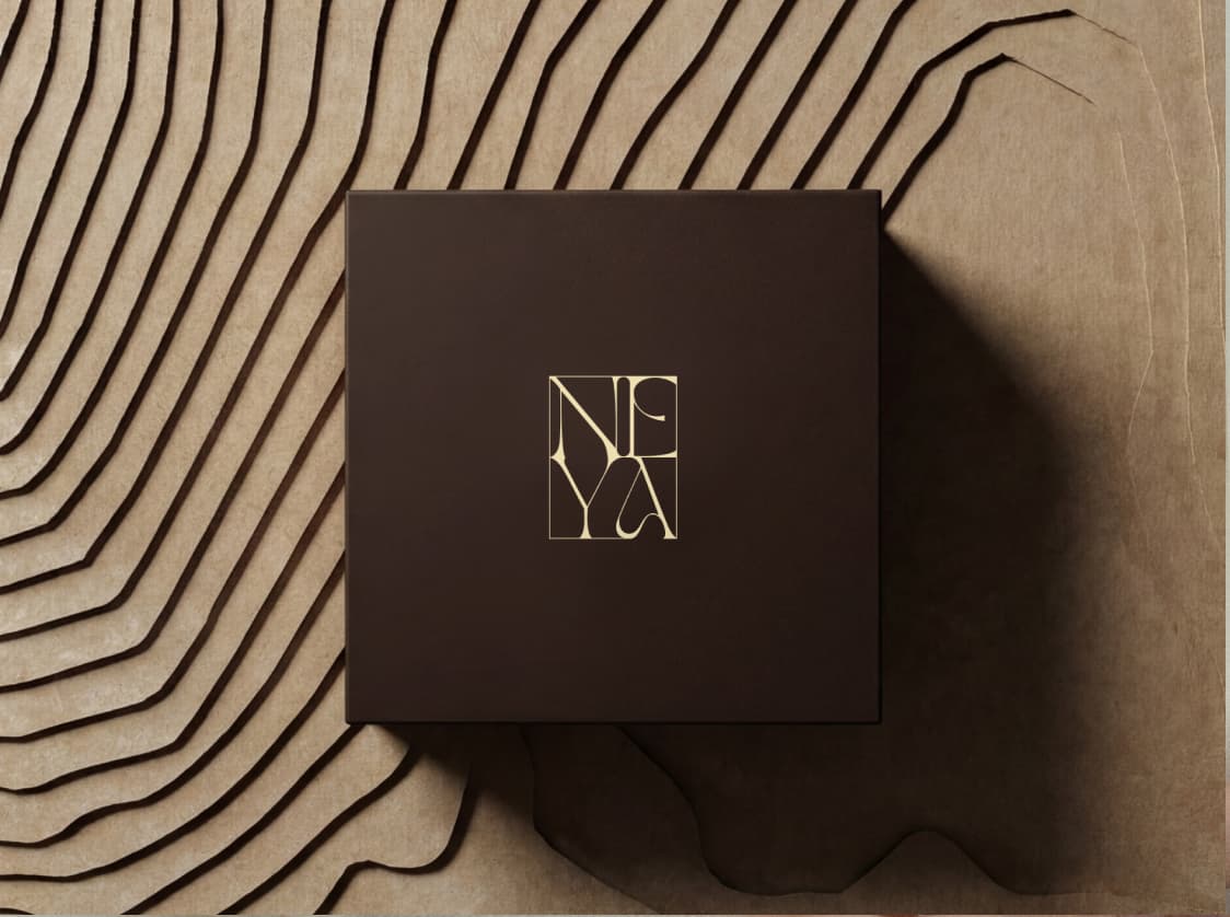 NEYA packaging and jewelry detail